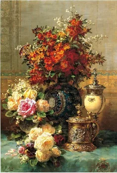 

Classic Flower Oil Painting on Canvas Wall Decor Print Art Painting A Still Life With Assorted Flowers custom and drop shipping