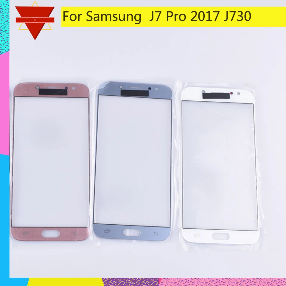 10 шт./лот для samsung Galaxy J7 Pro J730 J730F SM-J730F SM-J730G/DS сенсорный экран передняя стеклянная панель сенсорный ЖК-экран Внешний