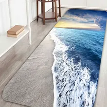 1 pcs Flannel Bath Mats 10 Landscape Patterns Rugs Non-slip Bath 3 Sizes Mat Floor Carpet Door Seat Mattress for Home Decoration