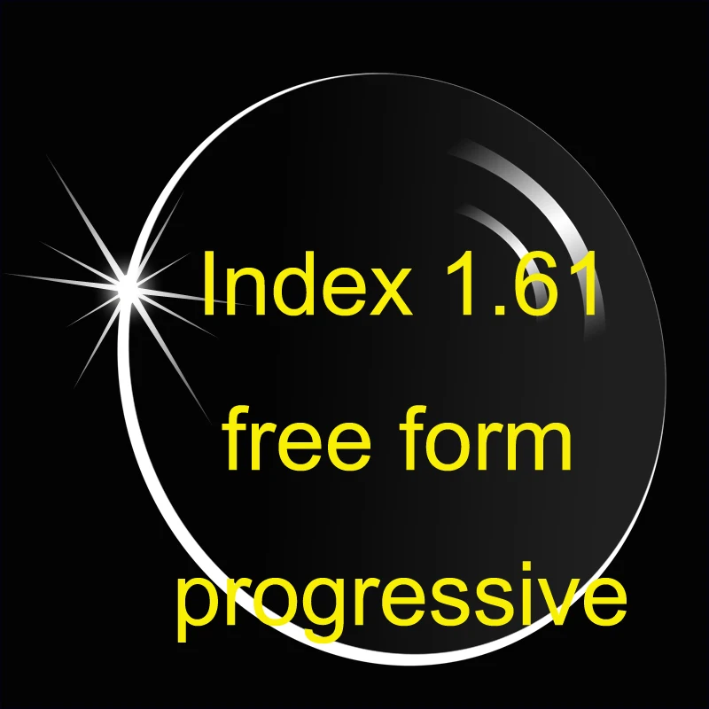 

Index 1.61 Free Form Progressive Lenses Resin Lenses Wider Focus Angle Multi-Focus Without Line For Myopia Or Presbyopia