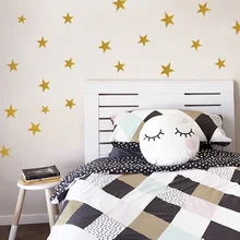 Wall Sticker For Kids Room Gold Stars Baby Nursery Room Kids Wall Stickers Bedroom Children Wall Decals Home Art Wallpaper