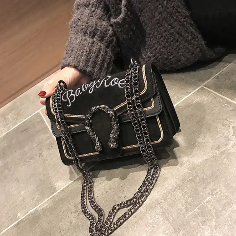 Fashion Design Women Leather Letter Shoulder Bag Female INS Popular Luxury Handbag Chains Crossbody Flap Bolsa For Lady SS3495 (13)