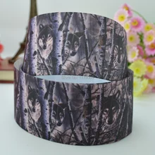 DUWES 1," 38 мм Камо волк напечатал корсаж лента для волос «сделай сам» ручной работы одежда материалы оптом OEM 50 ярдов