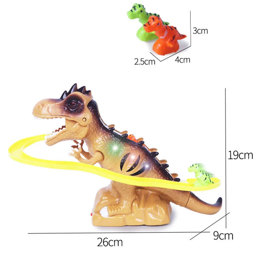 Динозавр дорожка скольжения Электрический свет музыка динозавр Юрского периода скутер модель детские игрушки