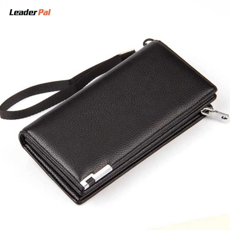 

New Fashion Men Wallets Casual Wallet Men Purse Clutch Bag Brand Leather Long Wallet Design Hand Bags For Men Purse