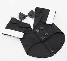 2015 New Pet Clothes Puppy Jumpsuit Shirt Dog Wedding Tuxedo Suit with Bow Tie Pet Clothing Coat Free Shipping