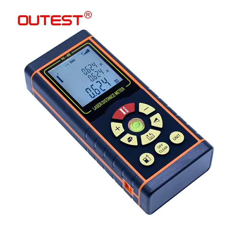 OUTEST Handheld Laser Distance Meter 40M/60M/80/100M Laser Rangefinder Angefinder With Electronic Level Test