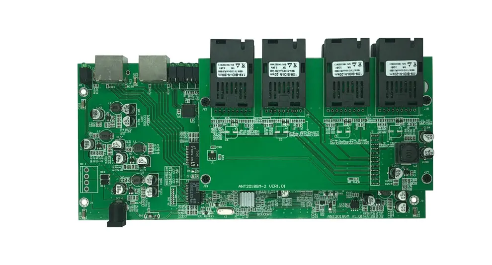 Гигабитный Ethernet коммутатор 8 155 м волоконный порт 2 1000 м RJ45 UTP промышленный одномодовый одноволоконный SC конвертер печатной платы