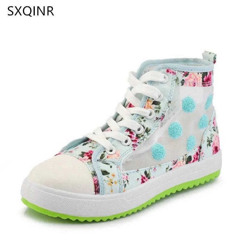 

Summer Style Casual Sandals Mesh Breathable Women Gril Casual Shoes Sandalias Sweet High Top Student Walking Sandals