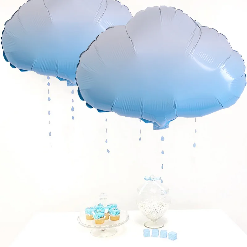 

5PCS Blue Gradient Cloud Aluminum Foil Balloon for wedding party birthday room DIY decoration supplyies 53x51cm