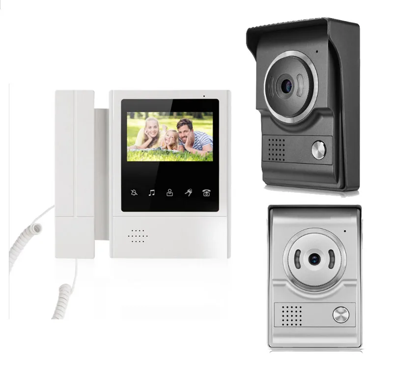 

XINSILU New Item Touch Key LCD Color Monitor 4.3" Video Door Phone Night Version IntercomDoorbell Home Security Video System 1V1