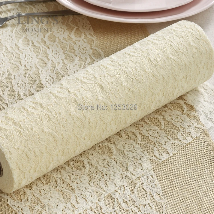 Buy Free Shipping 3Rolls Cream Color Lace Roll Fabric