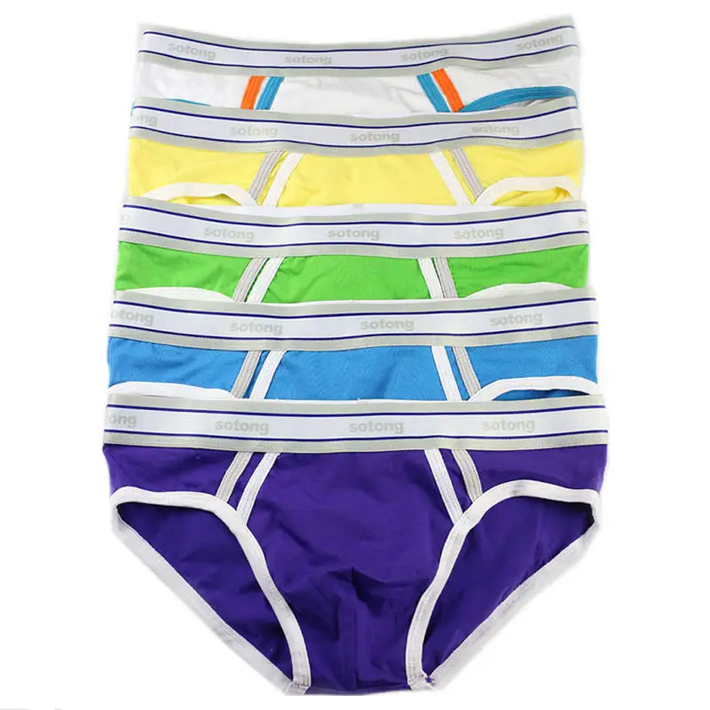 

Wholesale 5Pcs/Lot Men's Briefs Panties Underwear Men Cotton Bulge Pouch Triangle Pants Underpants Breathable Basic Underwear