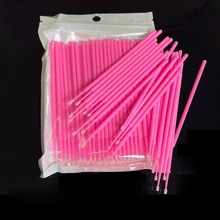 100 unidades/pacote Pincéis de Maquiagem Cotonete Descartável Durável Micro Ferramentas de Remoção de Escova de Rímel Extensão dos Cílios Lash Indivíduo