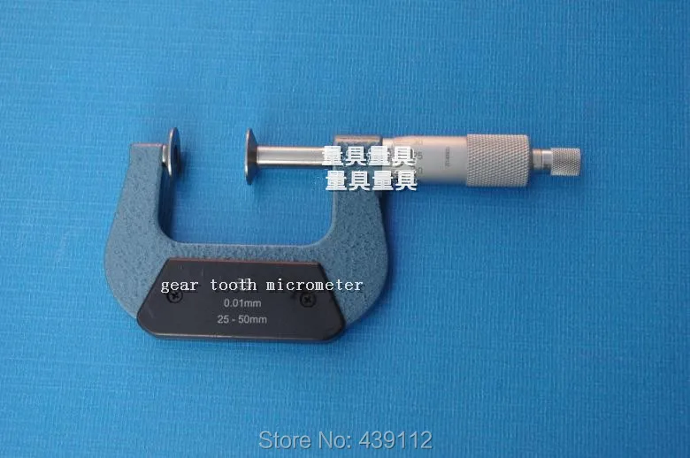 

free shipping range 25-50 mm Disk Type Micrometer Gear tooth micrometers Disc Micrometer ,Mechanical micrometer
