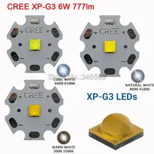 Cree XPG3 XP-G3 1 Вт-6 Вт высокое мощность светодиодный излучатель диод холодный белый теплый белый нейтральный белый светодиодный чип на 20 мм 16 мм 14 мм 12 мм 8 мм PCB