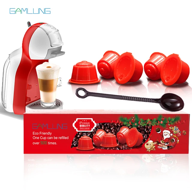 Special Price Gamlung 5 Pcs Refillable Dolce Gusto Coffee Capsule Nescafe Dolce Gusto Reusable Capsule With Premium Gift Package