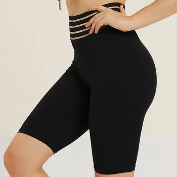 

Summer Women Shorts High Waist Print Stitching Fitness Elasticity Women For Running Female Clothing High Qaulity