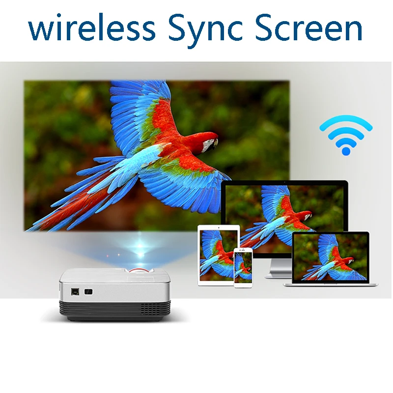 Exquizon Sv 428 светодиодный проектор 3000 люмен 1280*800 Android 6 0 встроенный wifi Поддержка 4K