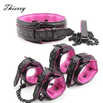 Thierry Bondage Restraint Kit | Luxury Handcuffs, Ankle Cuffs & Collar Set