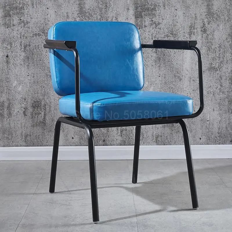 Американский промышленный ветер Отель обеденный стул ретро кованого железа офисный Досуг спинки кафе стул дизайнерский креативный стул - Цвет: ml5