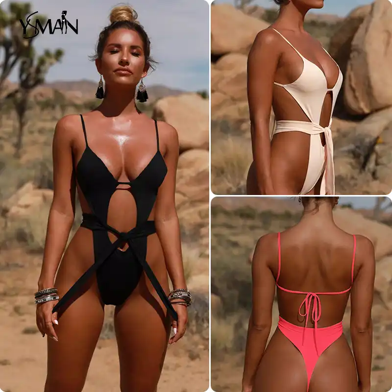 black high cut bikini