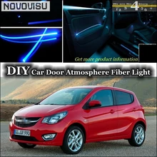 NOVOVISU для Opel Карл интерьер окружающего света настройки атмосферу волоконно-оптический Ленточные огни внутри двери Панель освещения