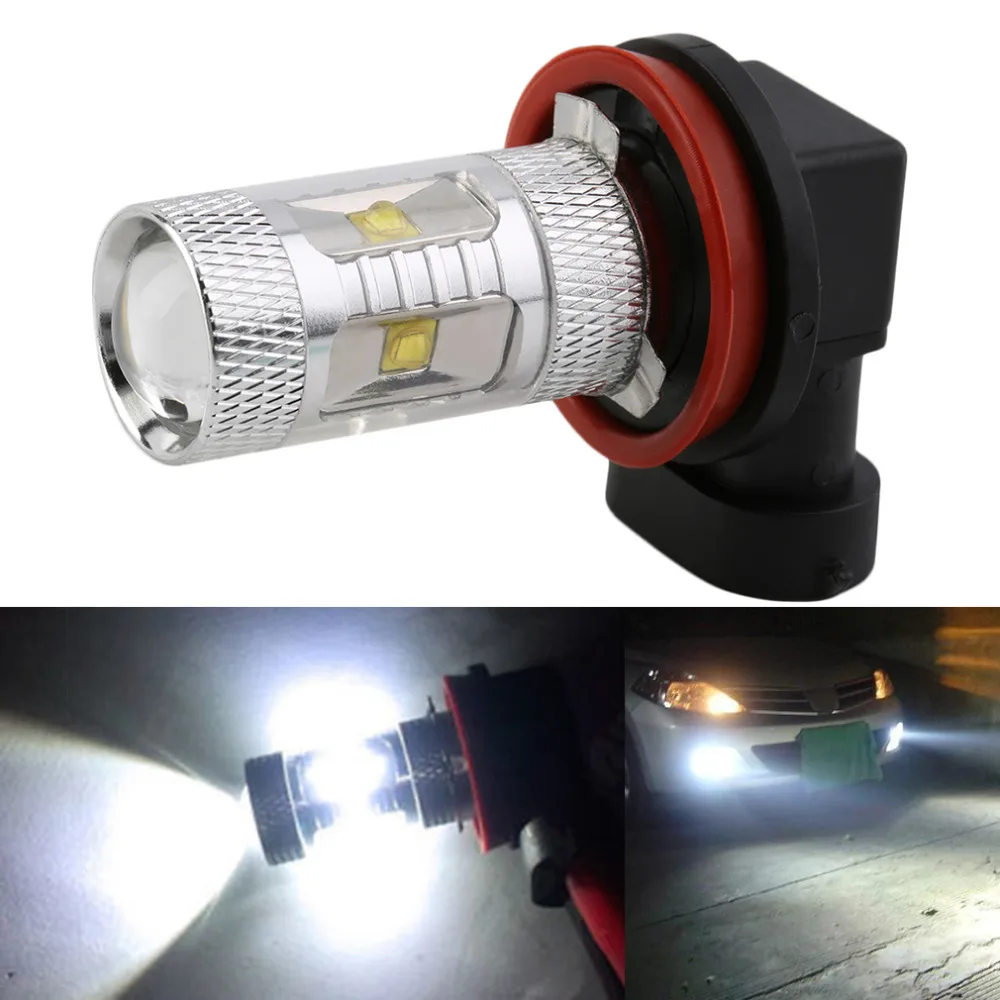 

New 1pcs H11 30W 12V Super White Halogen Bulb Fog Lights High Power Car Headlights Lamp Car Light Source parking 7000K auto HOT