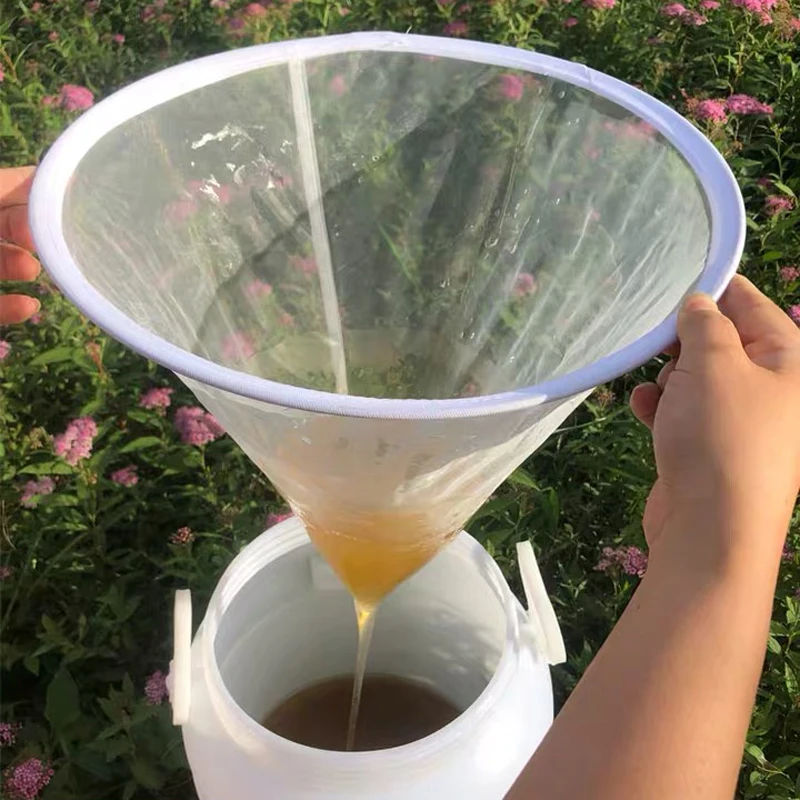 1 Pcs White Honey Filter Screen Nylon Cone Honey Fiber Net Layer Purifier Beekeeping Equipment Bee Tools