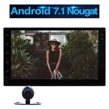Rear Camera+Android 7.1 2Din Car Stereo Headunit In Dash GPS Navigation Bluetooth Autoradio Mirrorlink WIFI DVR DAB USB SD FM AM