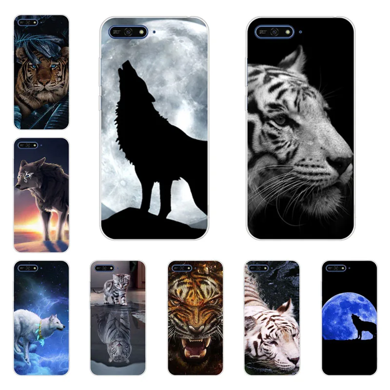 huawei honor 7a Case Silicon tigon beast Painting Soft TPU Back Cover for 5.7&quot Protect Phone cases shell |