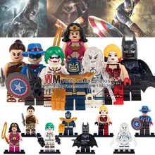 10 лотов WM6014 DC супер герой Бэтмен Джокер Харли Куинн Woder женщина Супер Герои строительные блоки Образование Дети подарок игрушки
