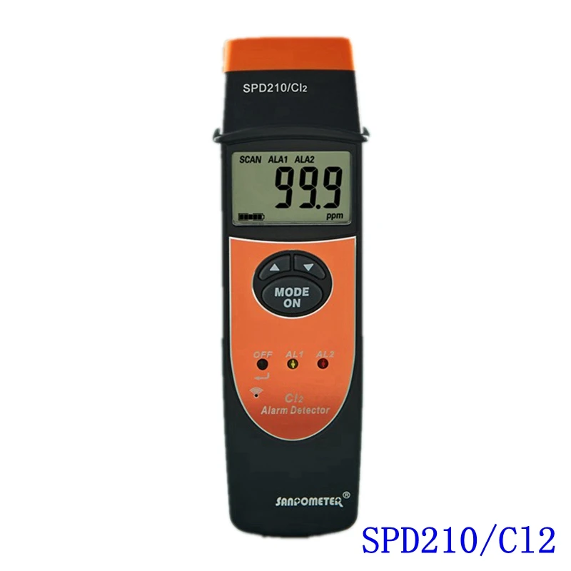 Профессиональный тестер хлора CL2 0 ~ 100ppm ЖК детектор 1 ppm точный звуковой