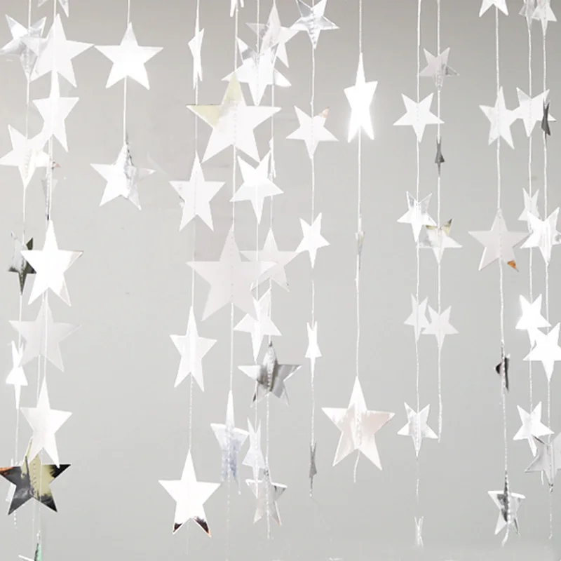

4M Star Paper Banner Birthday Party Decorative Flags Paper Hanging Garlands