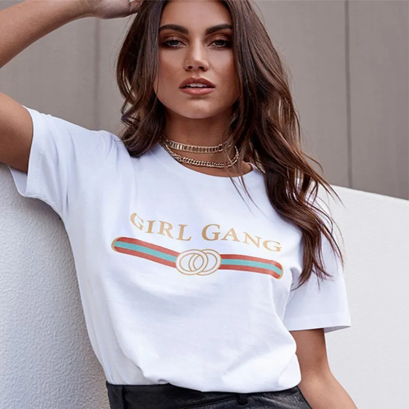 

2019 Summer Harajuku T Shirt Women White Tshirt T-shirt Tee Femme Tops Fashion S M L XL XXL