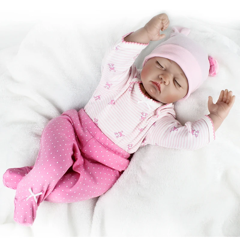 

55CM Silicone Reborn Babies Dolls for Girls Toys Lifelike Newborn Baby Bonecas Kids Toys Birthday Gifts Juguetes Brinquedos