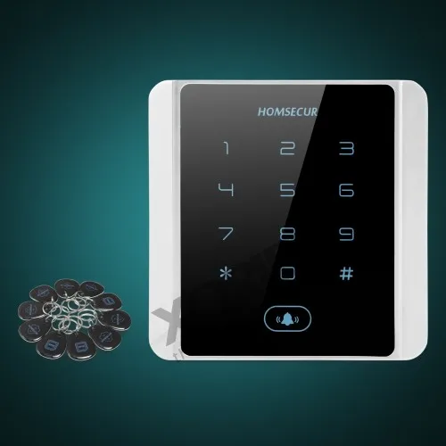 

HOMSECUR Waterproof Door Lock 125Khz RFID Access Control+Wiegand 26+Doorbell+Backlight