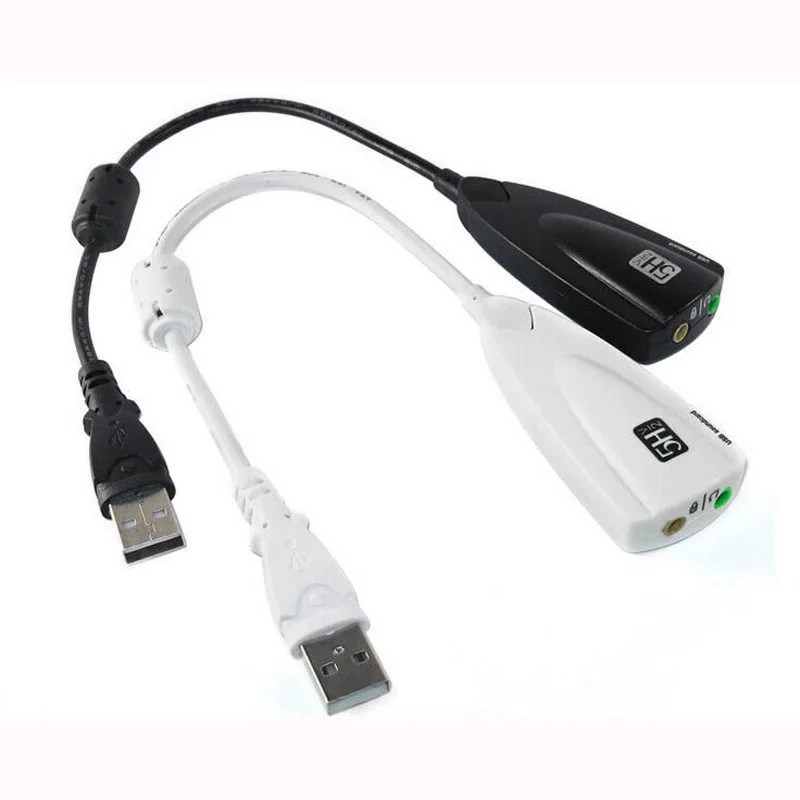 2 colors 3D Virtual 7.1 sound card USB Audio External sound card