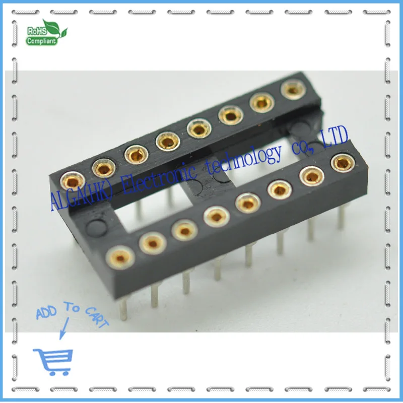 

16P DIP16 socket hole round pin DIP socket 16pin and Free shipping .
