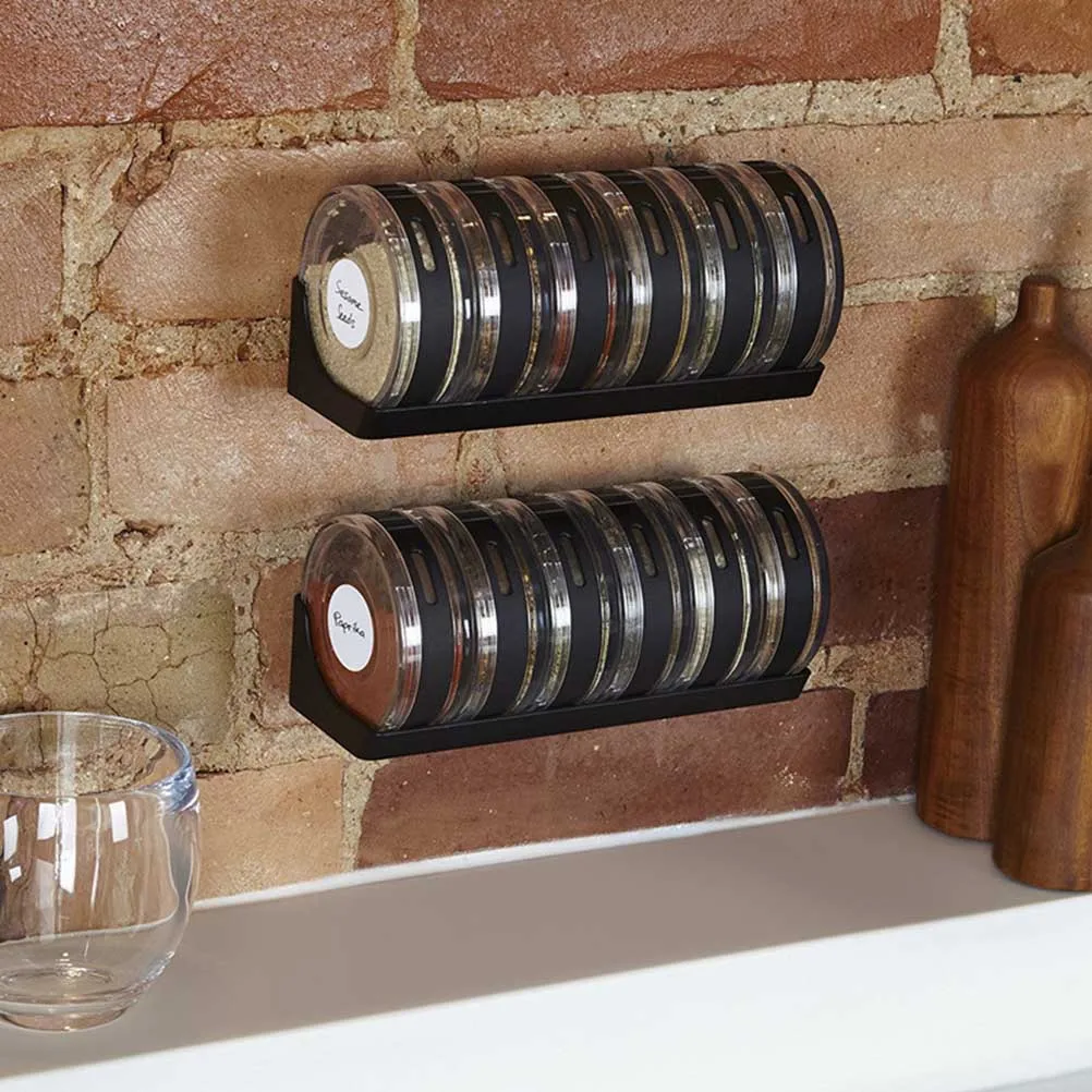 

6pcs/set Creative Rotating Transparent Seasoning Cans Condiment Bottles Pepper Shakers Box Kitchen Set Spice Rack Storage Bottle