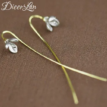 

Elegant 925 Sterling Silver Long Flower Earrings for Women Girs Fashion sterling-silver-jewelry Pendientes