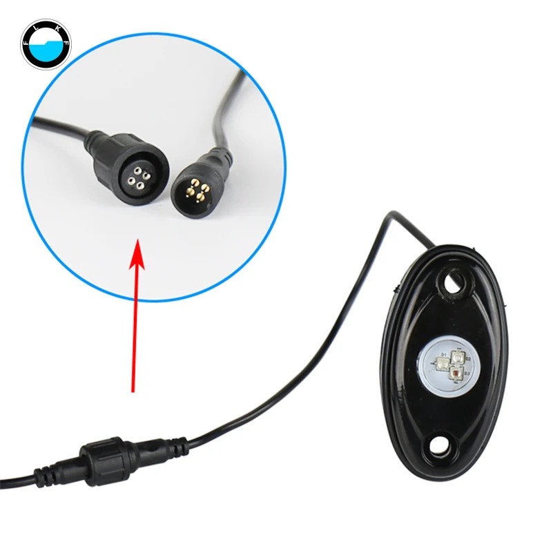 8 шт. 9 Вт RGB Изменение днища автомобиля светильник судна палубных с Bluetooth пульт
