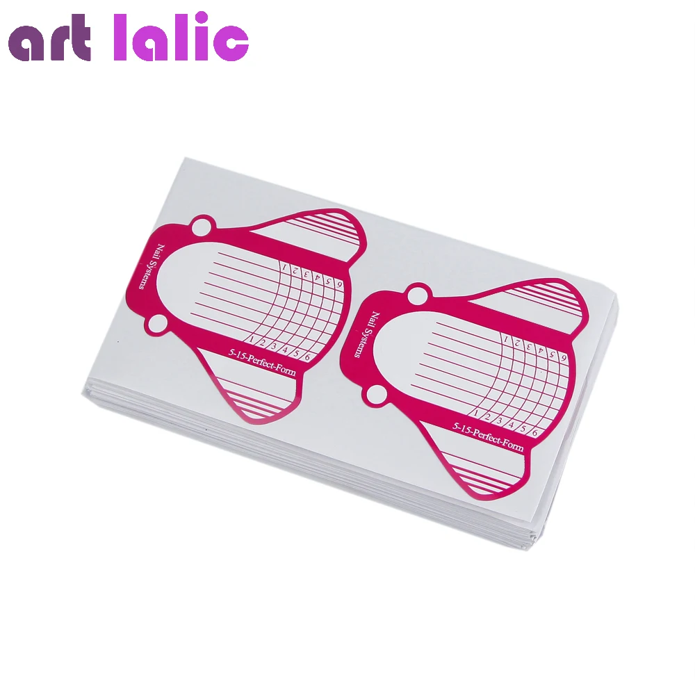 

100pcs Rose Insert Shaped Nail Form New Nail Art Tips Extension Forms Guide French DIY Acrylic UV Gel Nail Tools