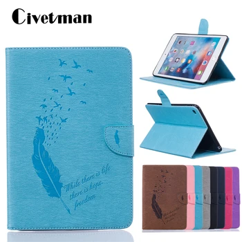 

Case for iPad mini 4 3 2 1 Case Embossed Feather Soft Back Stand Auto Sleep/Wake up Smart Tablet Cover for iPad Mini 2 3 4