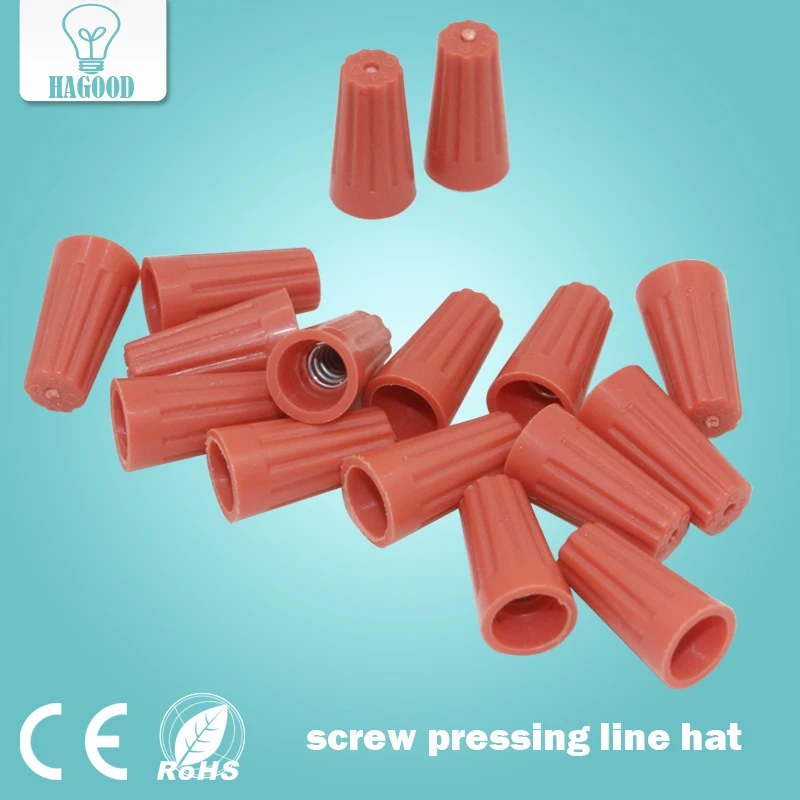 100 pcs screw pressing line hat lug LED light connection cap terminal