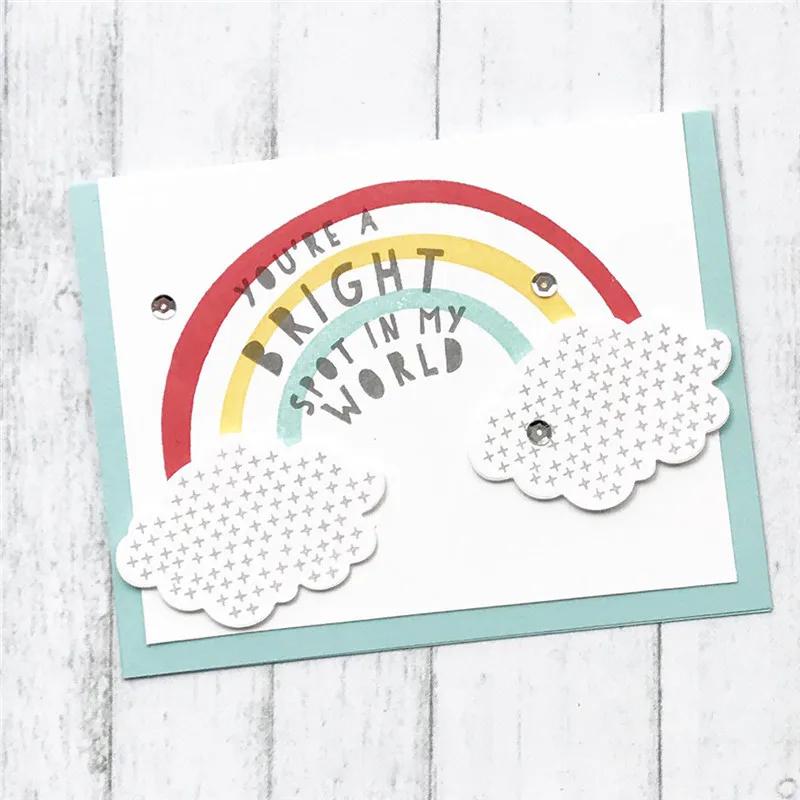 

GJCrafts Rainbow Background Dies Metal Cutting Dies for Scrapbooking Card Making Album Embossing Crafts Card Diecut New 2018