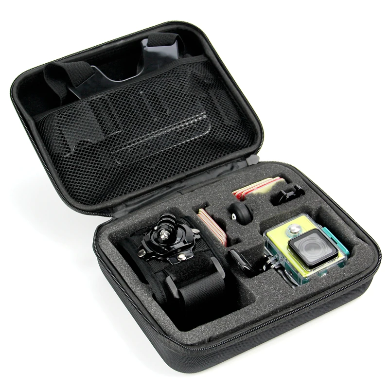 SnowHu аксессуары для Gopro EVA Средний коллекционный бокс Go pro Hero 9 8 7 6 5 4 3SJCAM sj4000 SJ5000 Eken H9