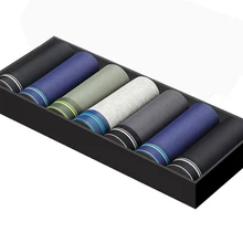 7 шт./лот, мужские хлопковые боксеры, дышащие, одноцветные, гибкие шорты, боксеры, цветные трусы, vetement homme