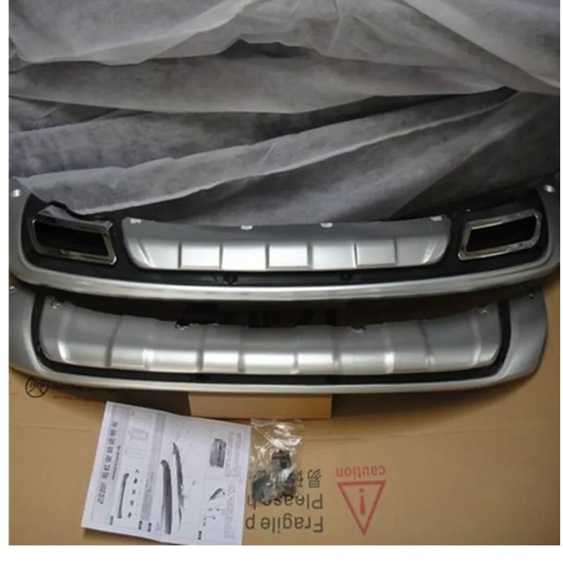 Buena calidad plástico ABS cromado frontal + parachoques trasero cubierta de ajuste para 2011-2015 deportivo, estilo de coche