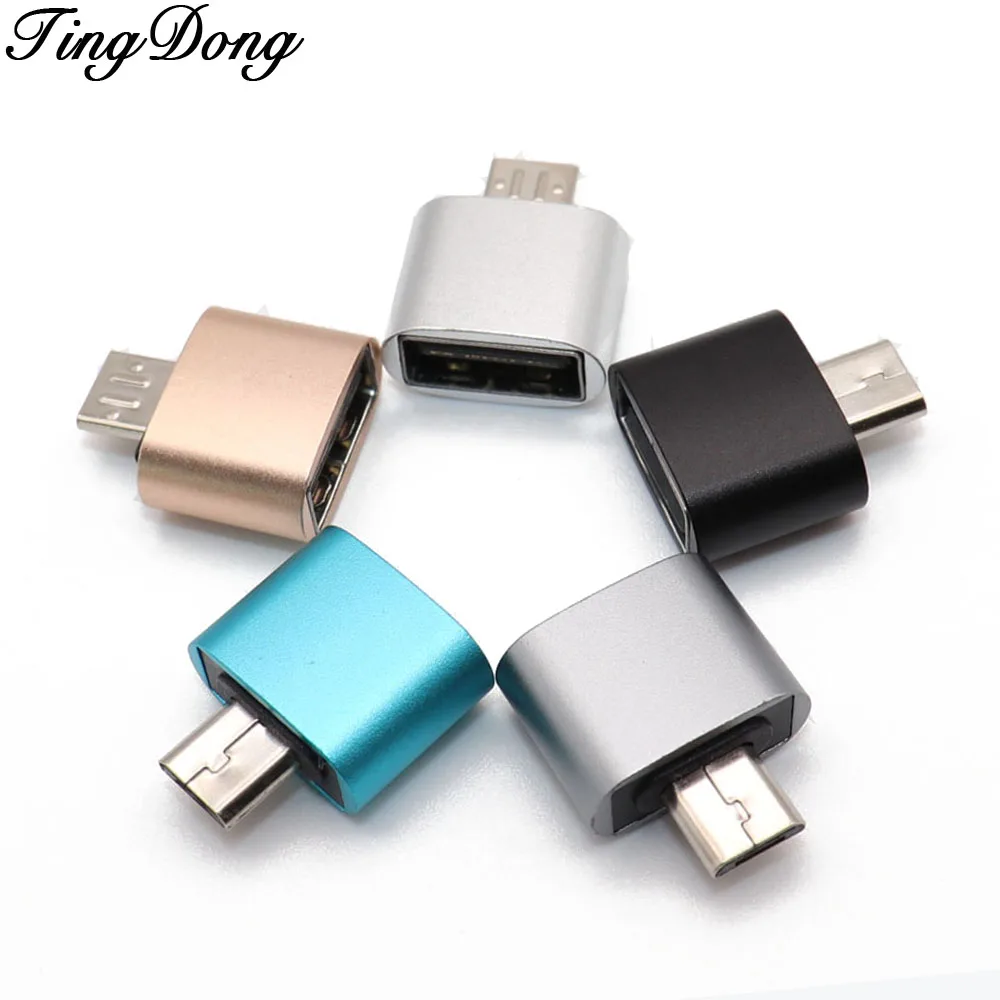 

TingDong 1pcs Micro USB To USB OTG Adapter 2.0 Converter For Tablet Pc to Flash Mouse Keyboard